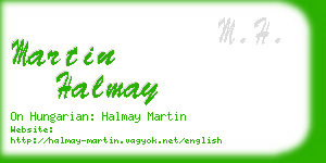 martin halmay business card